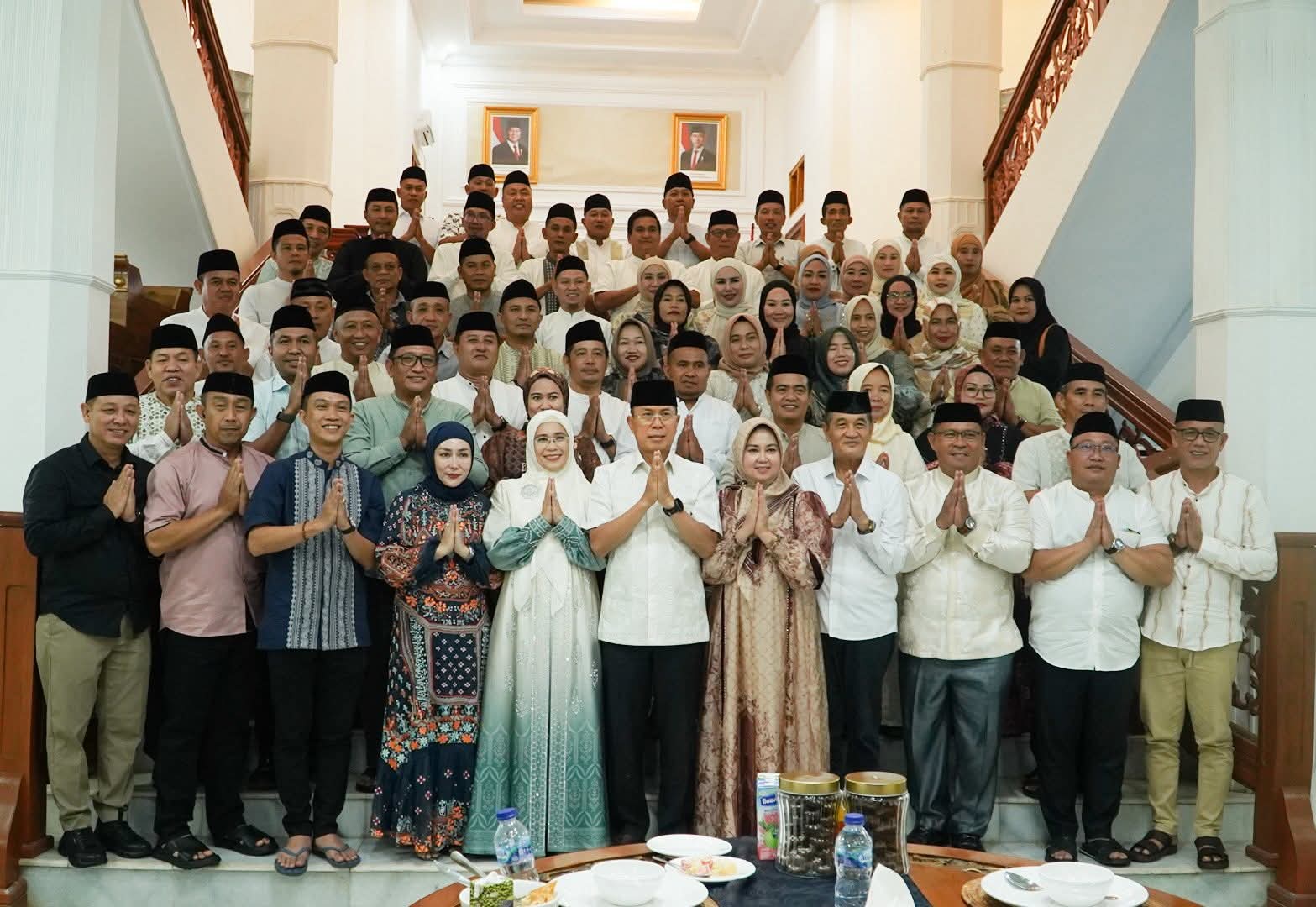 Bupati dan Wakil Bupati Konawe Utara Hadiri Halal Bihalal Gubernur dan Wakil Gubernur Sultra